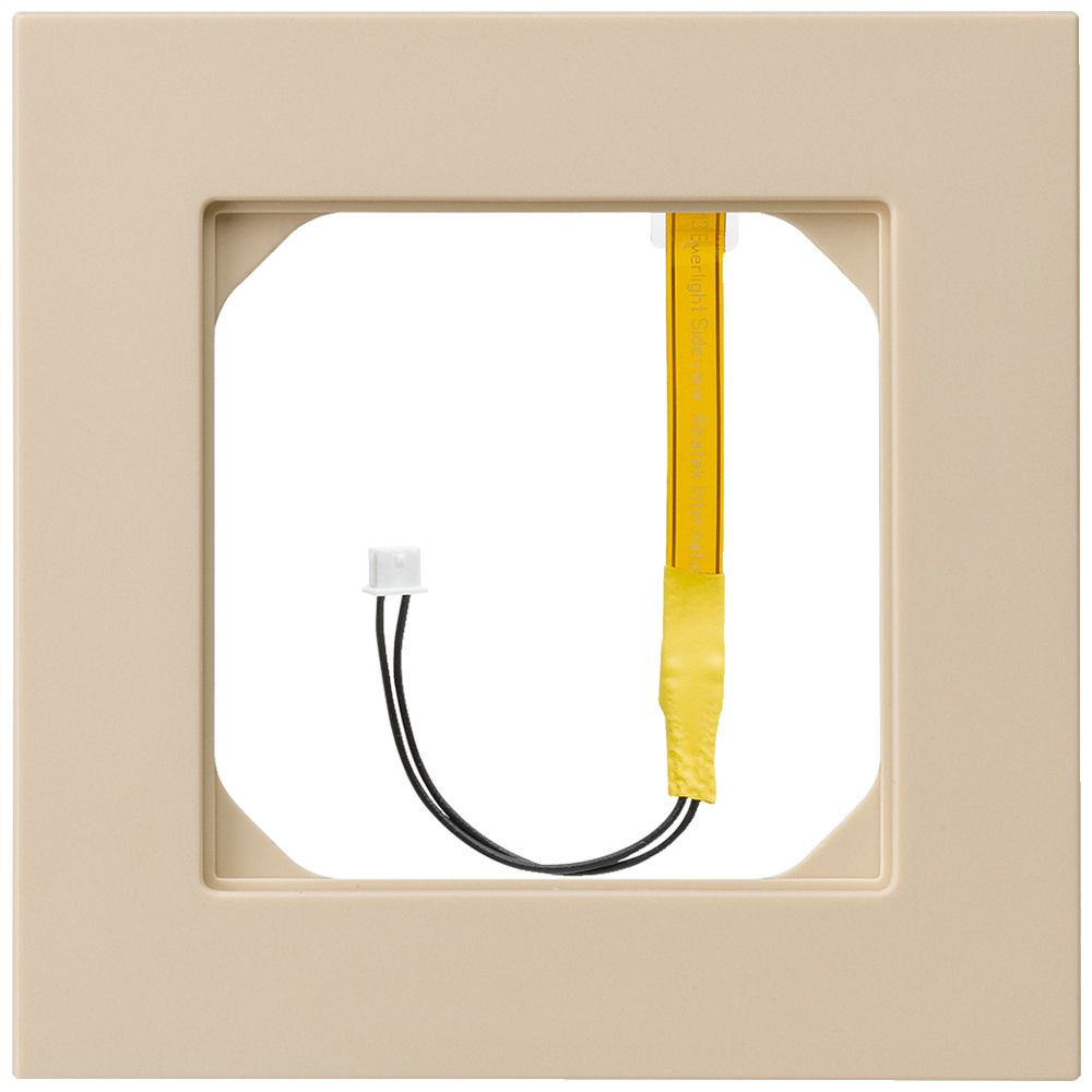 Abdeckrahmen kallysto.pro 1×1 beige für Eckbeleuchtung grün