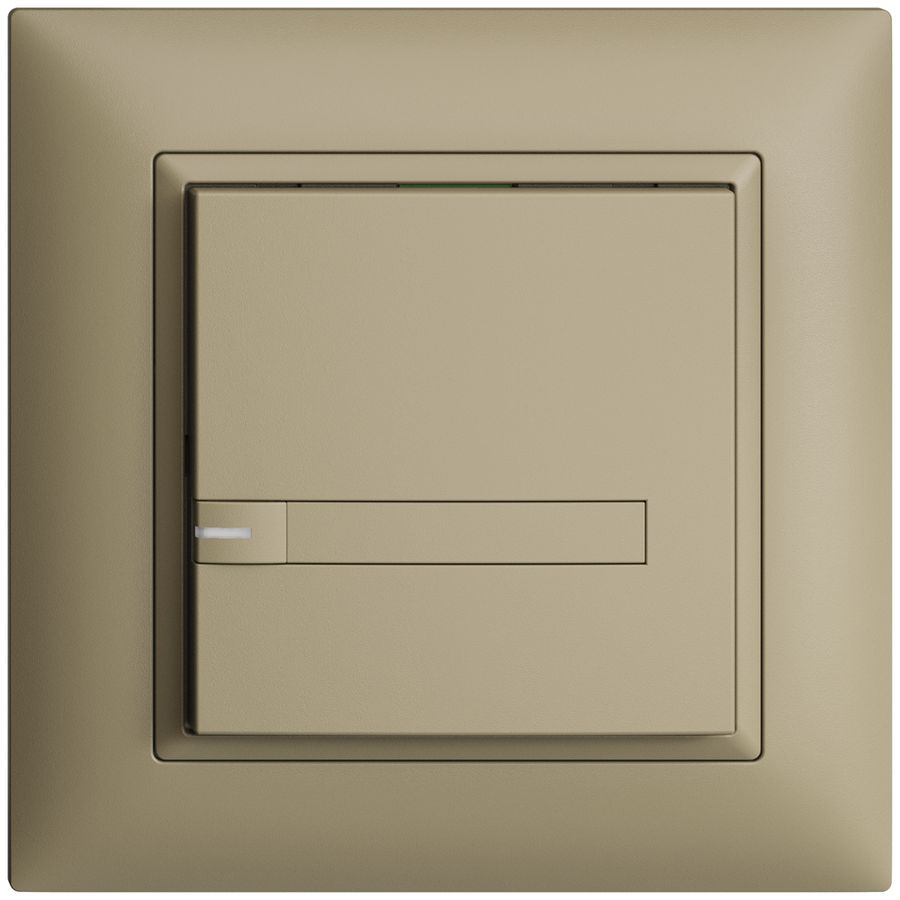 Poussoir ENC KNX 1× EDIZIOdue sand RGB avec LED avec insert papier