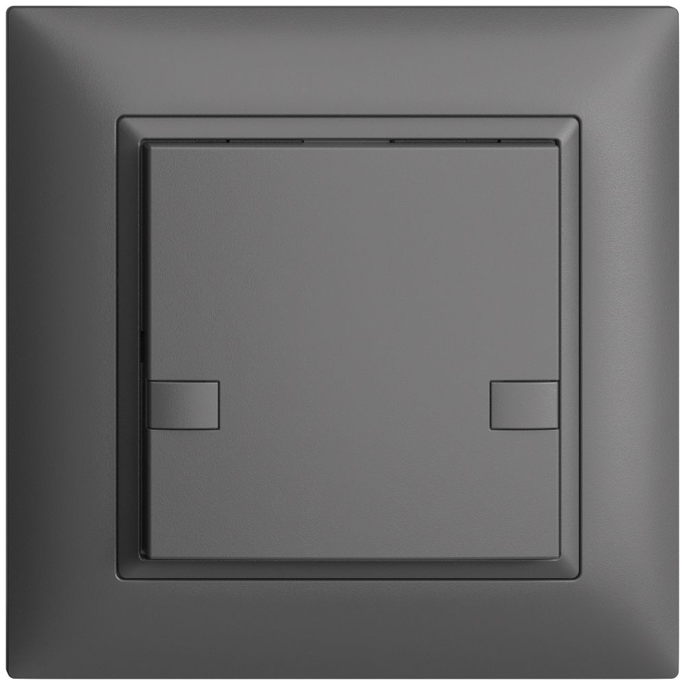 UP-Universaltaster 1×2T Steckklemme EDIZIOdue dunkelgrau, ohne LED