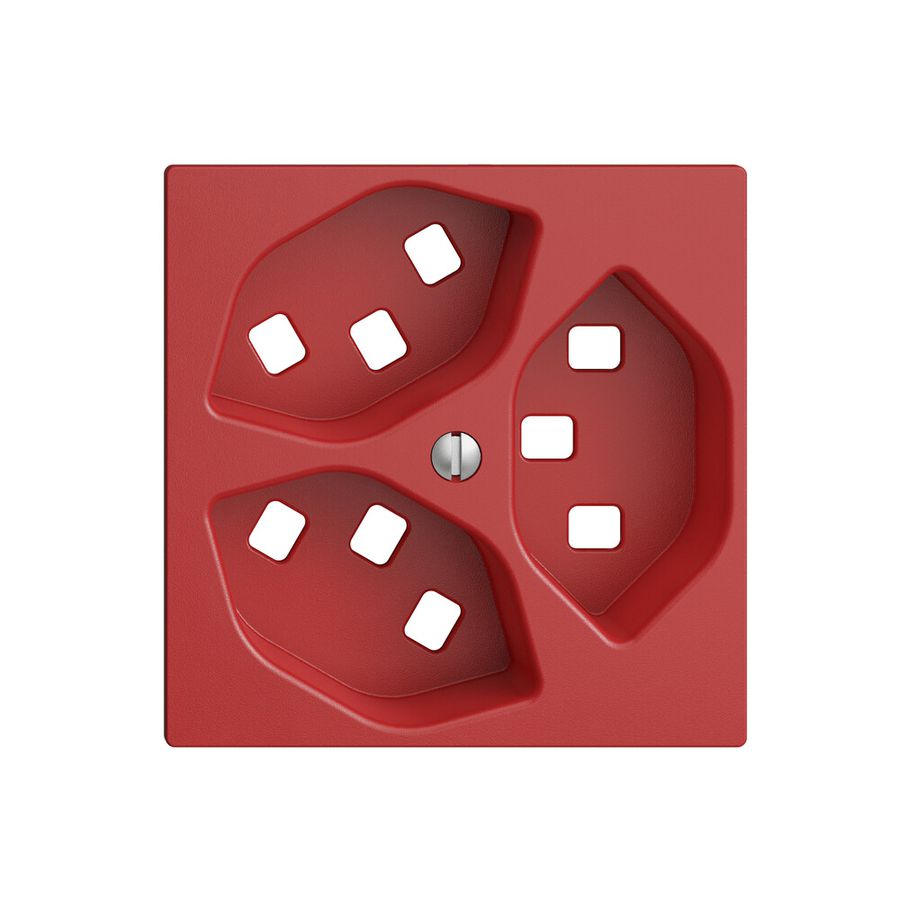 Frontset EDIZIOdue berry 60×60mm 3×T23