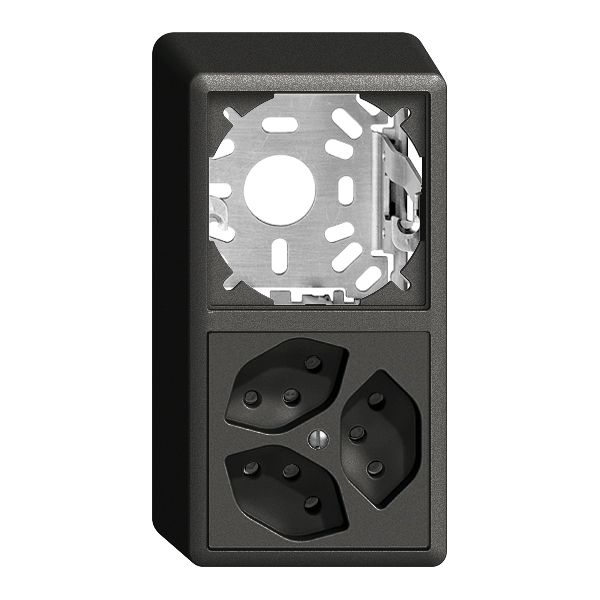 Combinazione AP vuoto+3×T13 EDIZIOdue nero