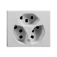 EB-Steckdose FH FLF 3×T23 ST orange mit LED grün