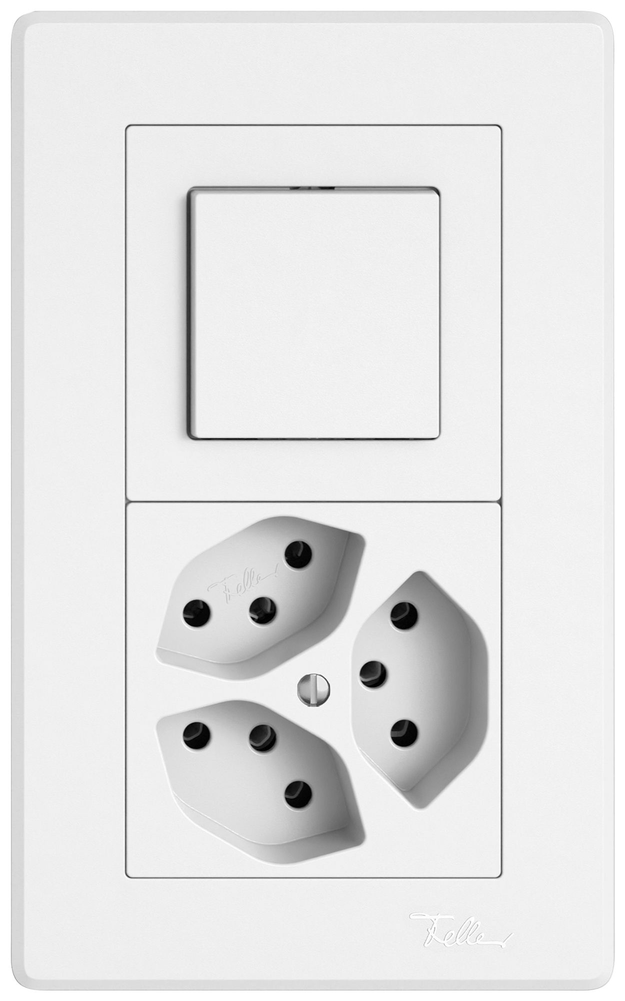 Combinaison ENC EDIZIO.liv SNAPFIX® 2×1 156×96mm schéma 3/1L+3×T13 blanc