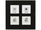 UP-Taster KNX RF+ MDT RF-GTT4S.01 4T/4B LED Temp Aktor 2-Kan Glas schwarz