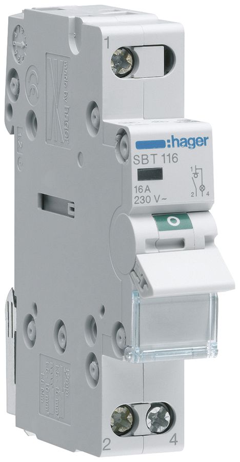 Interrupteur AMD Hager SBT 16A 230V 1 fermeur 0 ouvreur 1 inverseur