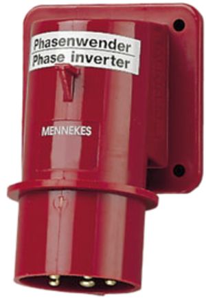 Phasenwender Anbaugerätest. CEE Mennekes 32A 3LNPE rot