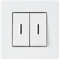 AP-Leuchtwipptaster ATO 2×AR 6A 250V weiss Gr.I