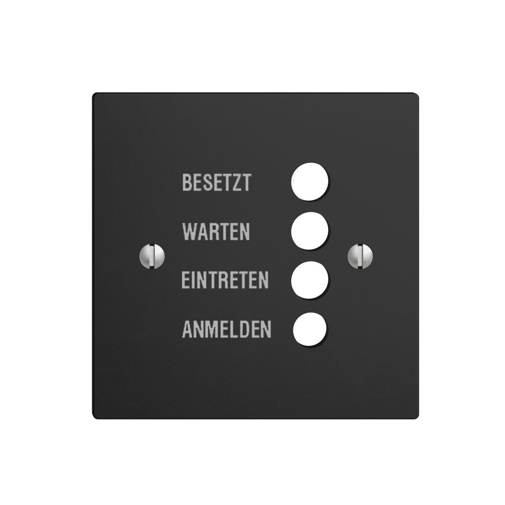 Frontplatte EDIZIOdue schwarz, deutsch