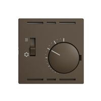 Abdeckset für Thermostat EDIZIOdue, mit Schalter Heizen/Kühlen, 60×60mm, coffee
