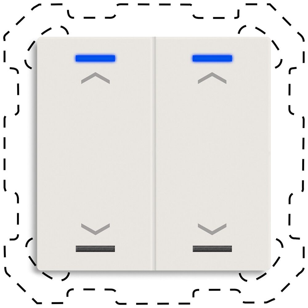 Poussoir KNX RGBW INC MDT BE-TAL600211.A1 2t/4a blanc mat "jalousie"