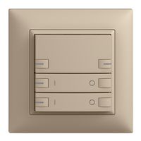 UP-Frontset EDIZIOdue zeptrionAIR ON/OFF 2K ohne Bezeichnung mit LED sand