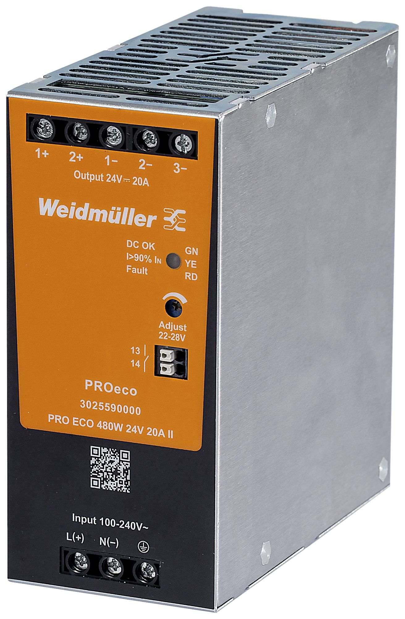 Schaltnetzgerät Weidmüller Connect Power PRO ECO 480W 24V 20A
