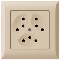 UP-Steckdose kallysto.line 3×T13 beige