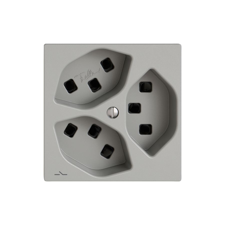 Prise EDIZIO.liv SNAPFIX® 3×T23 1×S grc