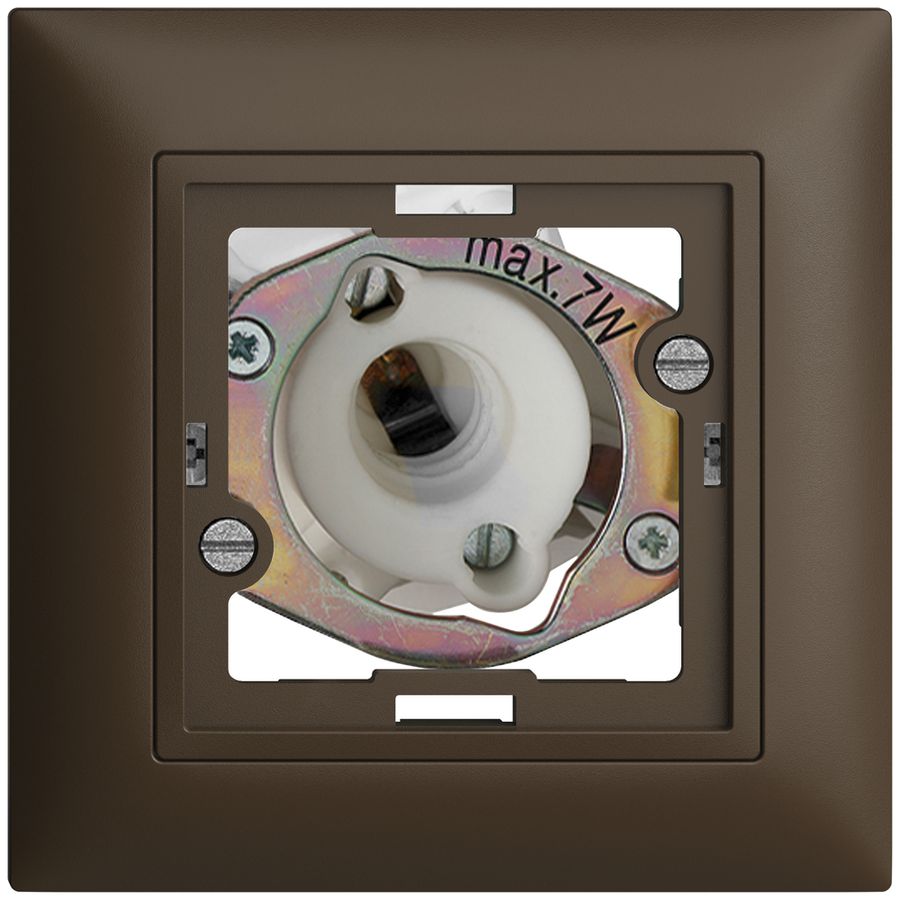 UP-Signallampe EDIZIOdue coffee 7W ohne flache Kalotte