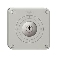 NUPU-Drehschalter NEVO, 2/1 L, mit Schloss&2 Schlüsseln, KS, 0-1-0-2, lichtgrau