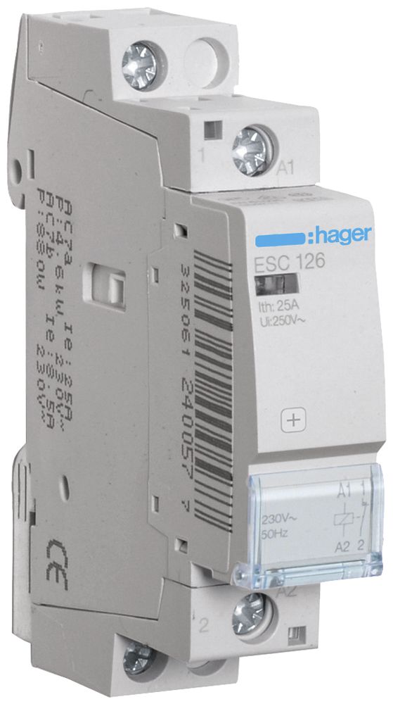 REG-Schütz Hager 230VAC 0 Schliesser 1 Öffner 25A 1TE