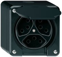 Presa AP robusto 3×tipo 13 nero