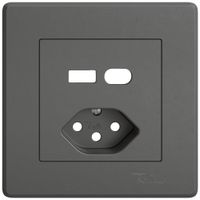 Kit de montage ENC EDIZIO.liv SNAPFIX® pour combinaison USB A+C/prise T13 grf