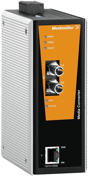 Convertisseur de média Weidmüller ValueLine IE-MC FE 1×RJ45 1×ST-MM 0…60°C