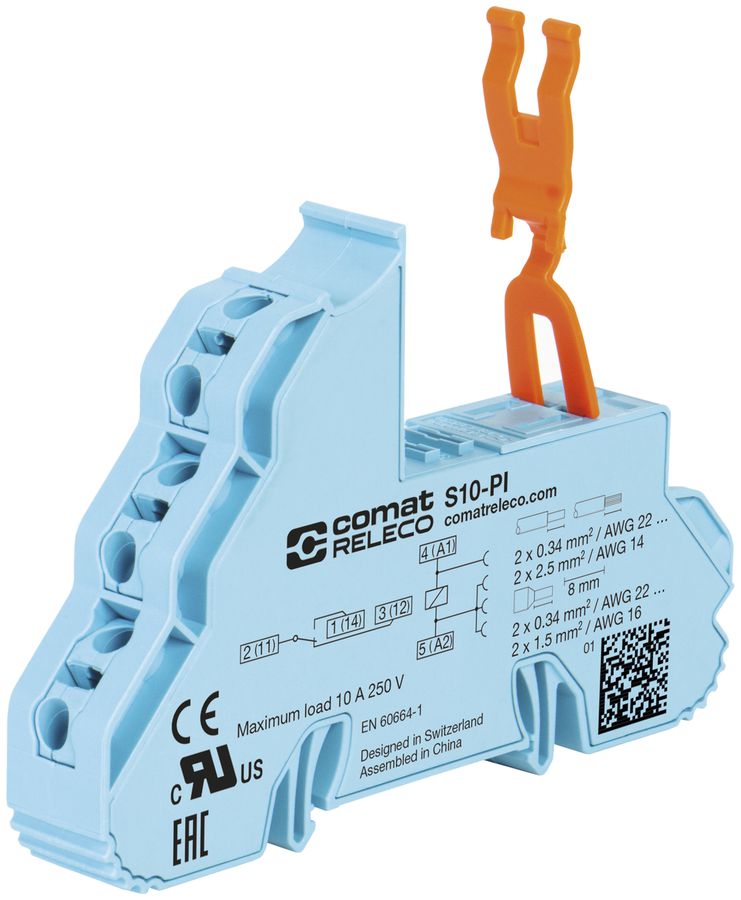 Stecksockel ComatReleco S10-PI, für Relais Typ C10/CSS, 5L, Push-In