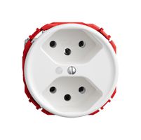 Steckdose STANDARDdue SNAPFIX® 2×T13 mit LED ws