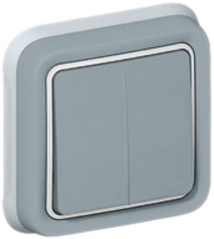 Interrupteur pour stores ENC PLEXO gris 2×AV/1L