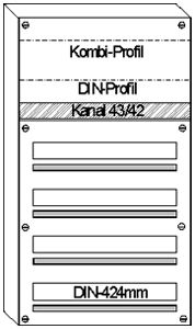 AP-Sicherungsverteiler HAG 4-Reihen/96TE 480×850×97mm