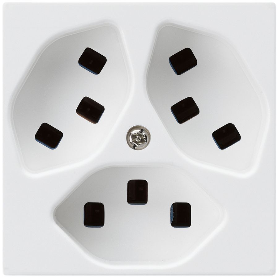 Steckdose Hager kallysto 3×T23 A ultraweiss