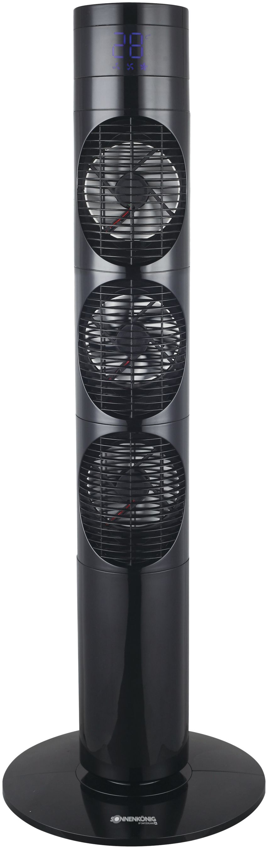 Säulenventilator Armin Schmid Dolmen 3 420m³/h 20W 340×985×340mm schwarz