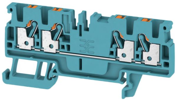 Borne de passage Weidmüller A4C PUSH IN 2.5mm² 4 connex.TS35 bleu