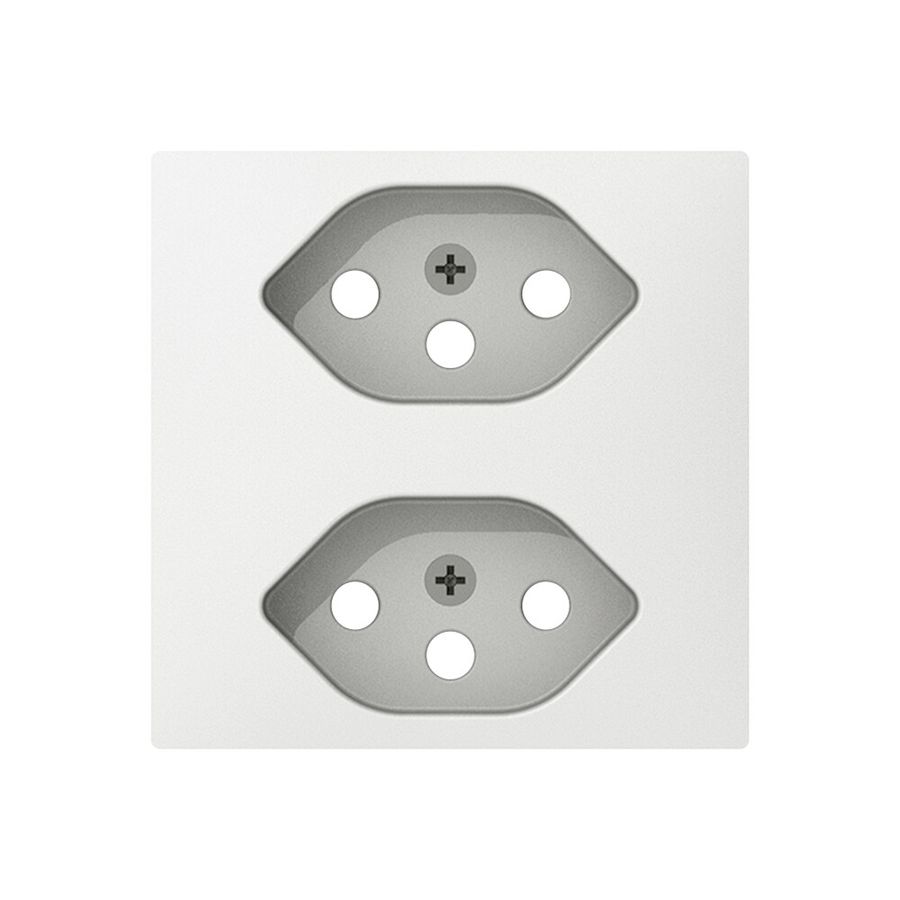 Kit frontal ENC Sidus ZE pour prise 2×T13 blanc