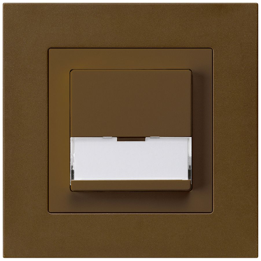 UP-SonnerieTaster kallysto.pro braun A/1L mit Namensschild 37×15mm