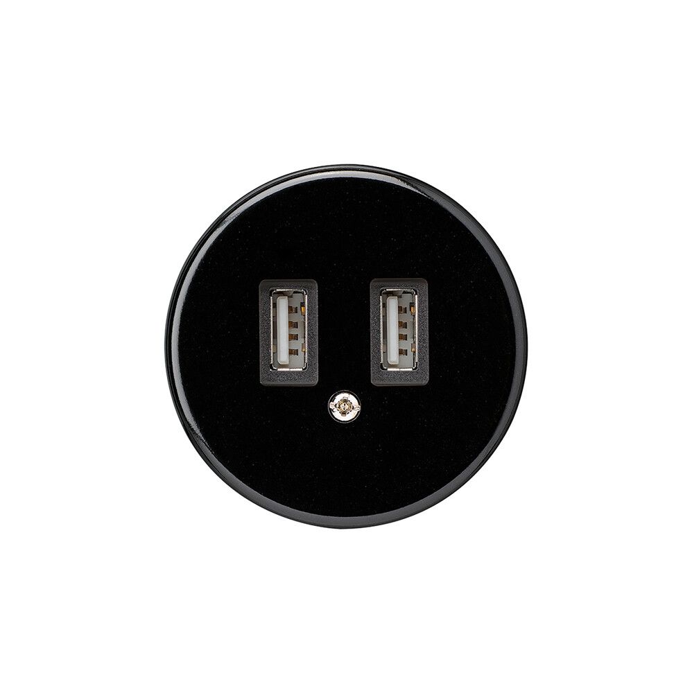 Prise USB basico A 2400mA noir