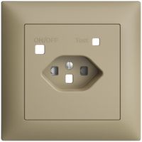 Kit frontal EDIZIOdue pour prise FI FMI, T23, shutter, sand