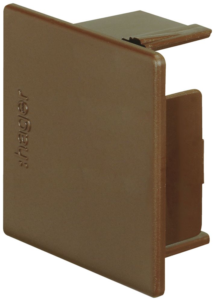Endstück Hager tehalit.LF 40×40mm braun IP30