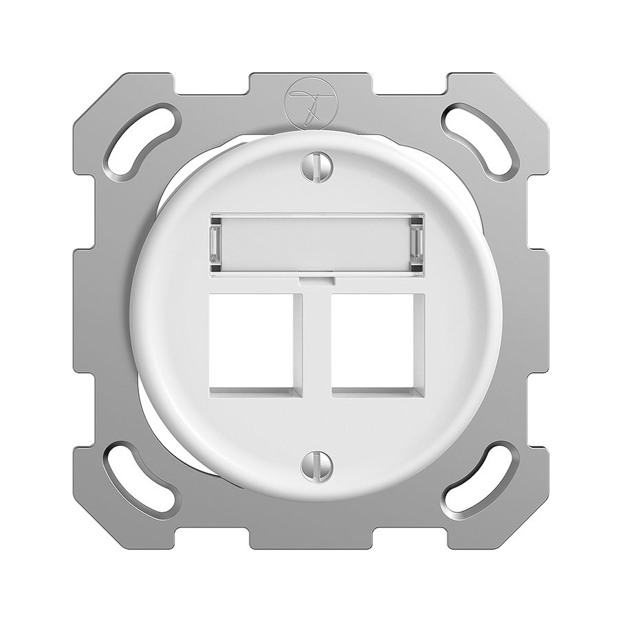 Kit de montage ENC Sdue, sortie droite pour 2×Keystone blanc