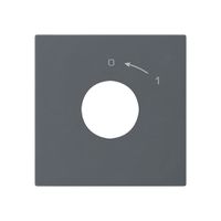 Kit frontale per contatto rotativo a chiave 60×60mm kallysto 0<-1 antracite