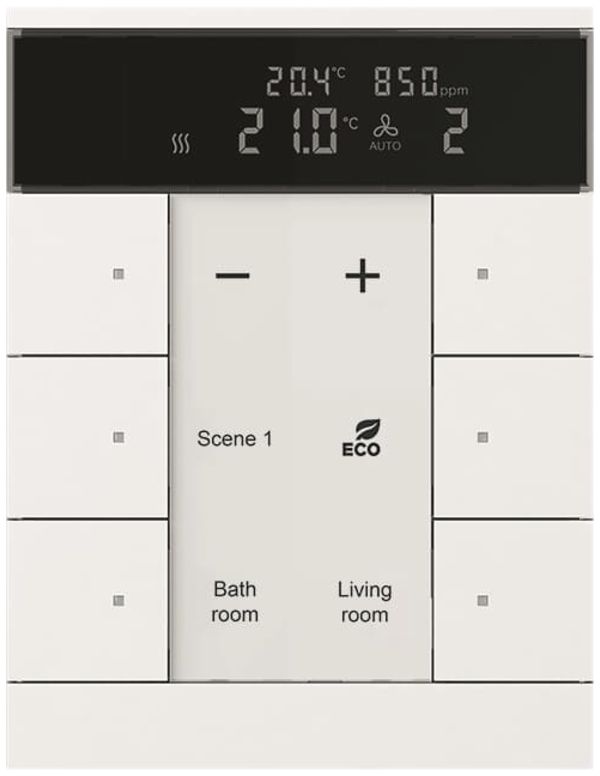 Controllore piccolo ABB-Tenton, 6 tasti, bianco studio opaco