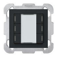 UP-Taster kallysto B KNX 6× RGB LED s/e-link schwarz