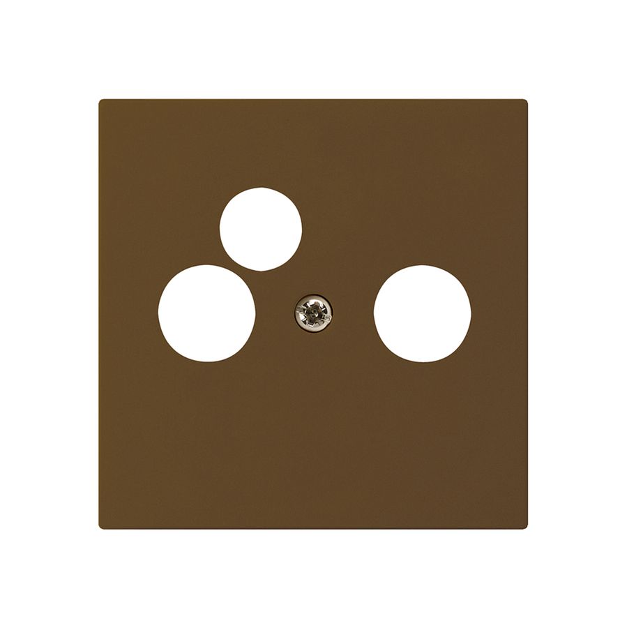 Placca frontale kallysto marrone per R/TV-NET 60×60mm