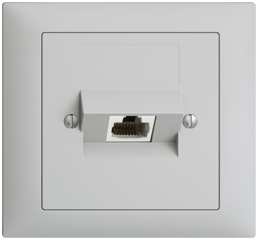 EB-Dose 1×RJ45/u 8P ITplus EDIZIOdue hellgrau