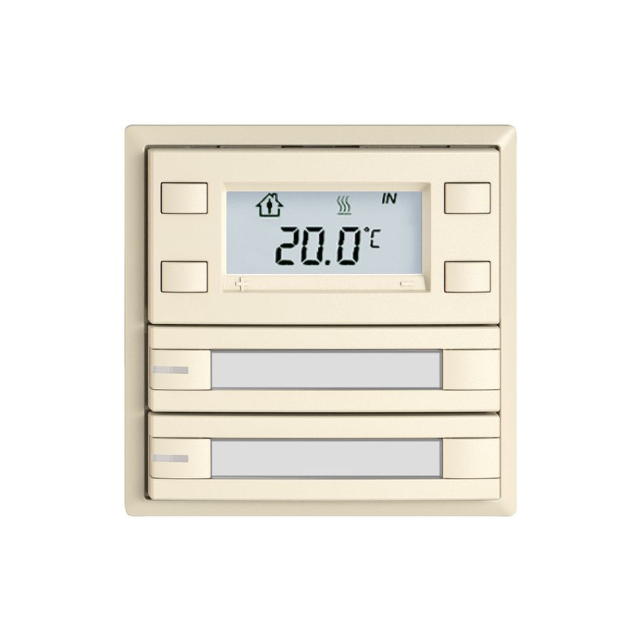 Poussoir RTH EDIZIO.liv SNAPFIX® a.RGB-LED étiqu.2×touches comm.2T cr