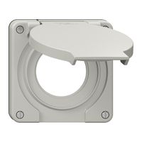 Deckel mit Klappdeckel NEVO Ø43mm für SCHUKO-Steckdose lgu (Dicht.sz)