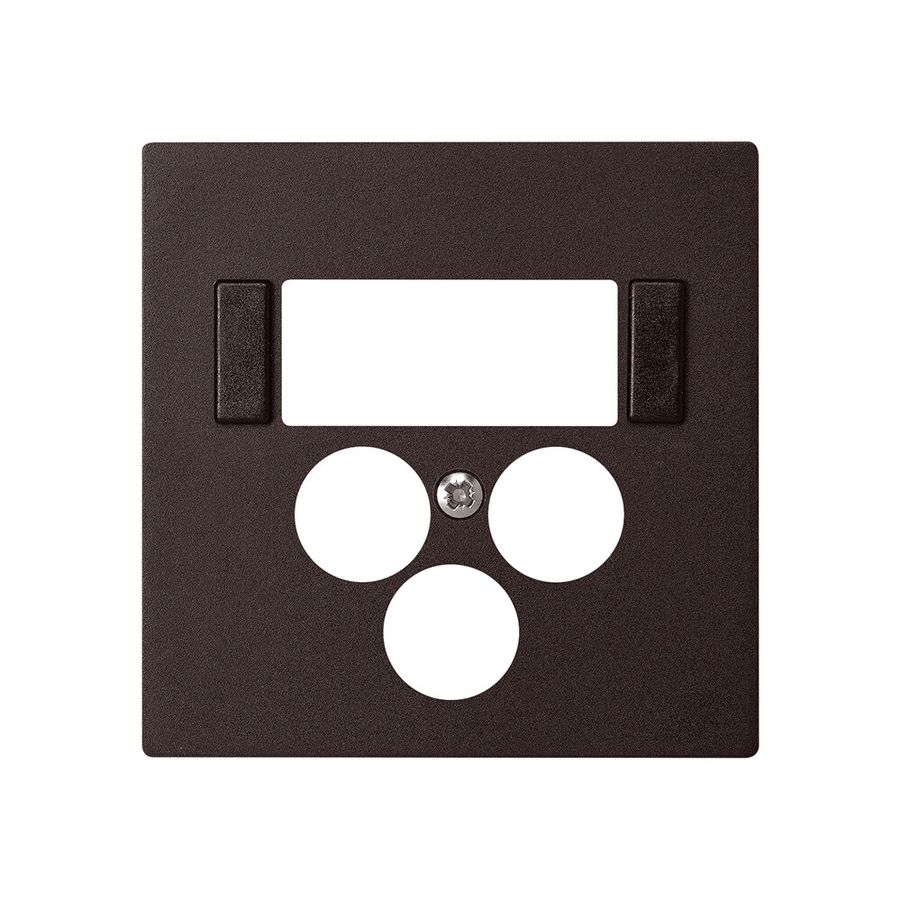 Placca frontale 3×coas+2×RJ45 kallysto multimedia R&M nero