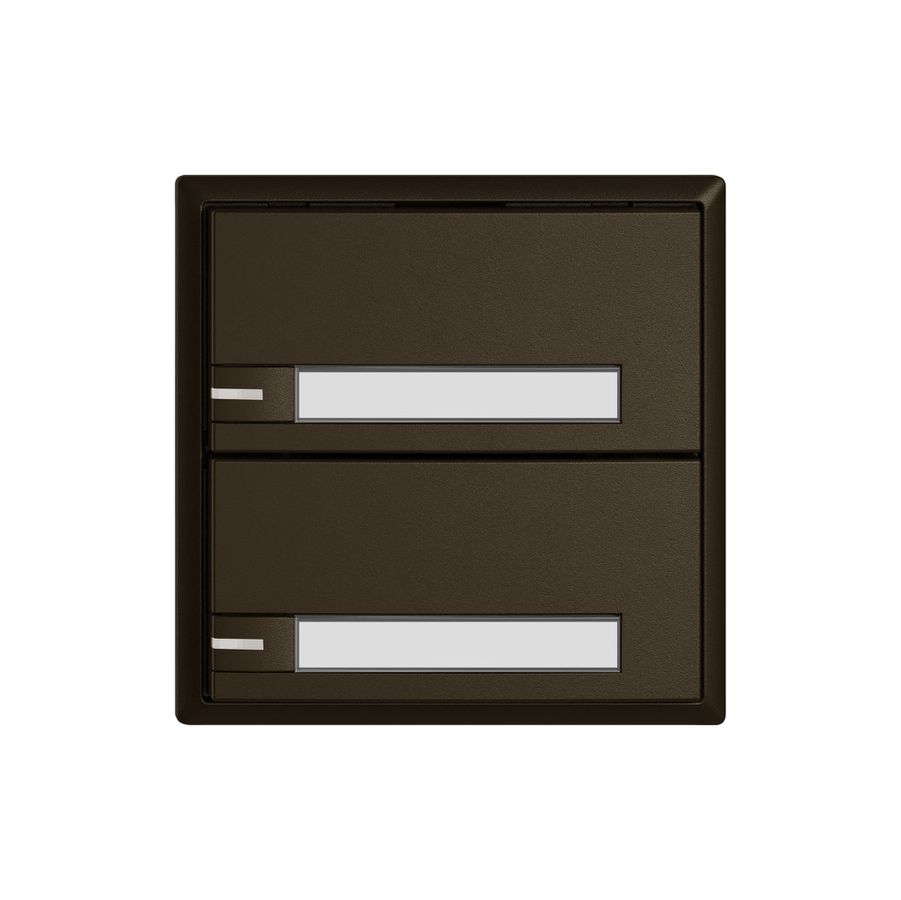 Poussoir KNX RGB EDIZIO.liv SNAPFIX® capteur temp.RGB-LED étiqu.2×com.1T br