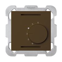 UP-Raumthermostat kallysto braun ohne Schalter mit Befestigungsplatte