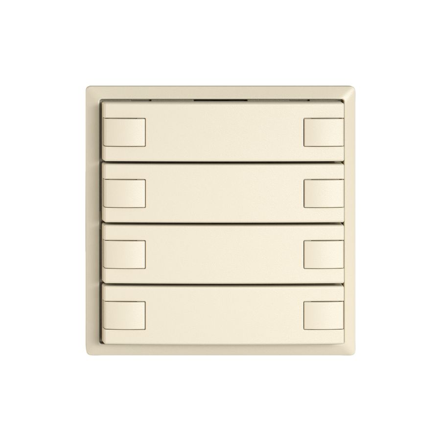 Poussoir KNX RGB EDIZIO.liv SNAPFIX® capteur temp.s.LED 8× comm.1T cr