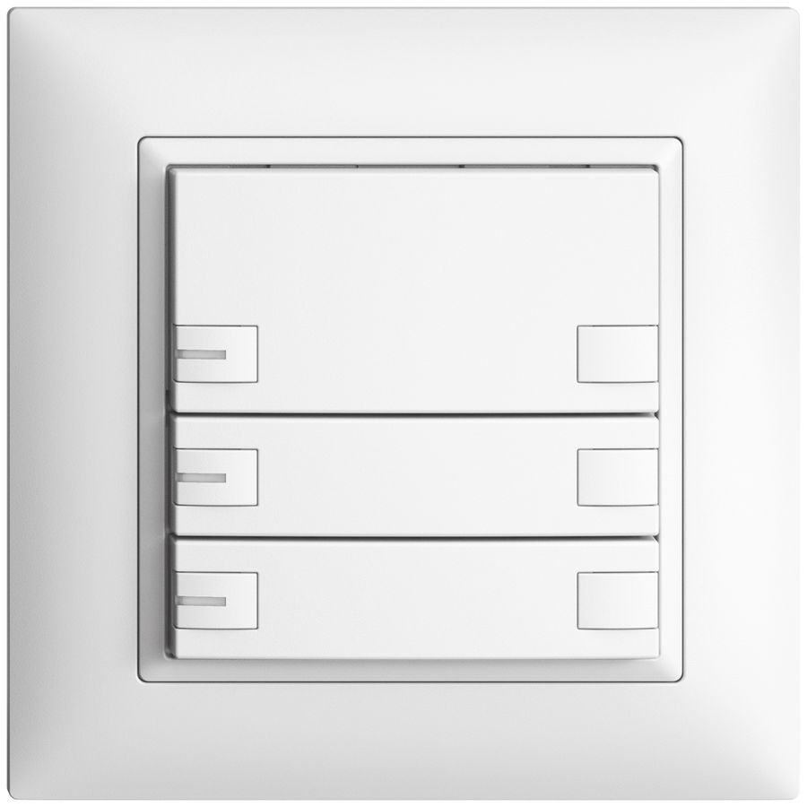 Poussoir ENC KNX 3× EDIZIOdue blanc RGB avec LED