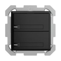 UP-KNX-Taster RGB EDUE, 250mW, m.RGB-LED, m.Papier., 2×Taste, 1×Tastenb., sz